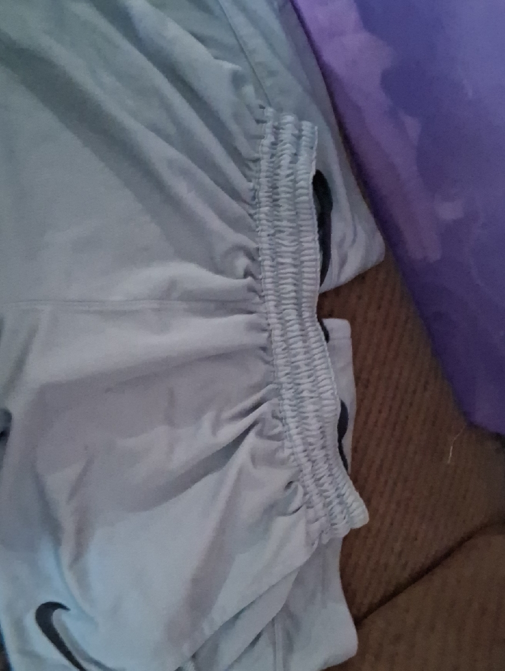 Nike Gray Performance Shorts with Black Swoosh